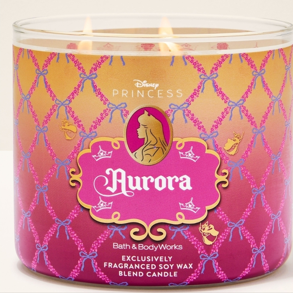 Bath and Body Disney Princess Aurora 3-Wick Candle NEW